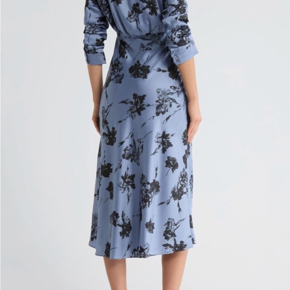 Cinq a Sept Jacey Tie Front Shirt Dress Size 8 NEW - Picture 3 of 4